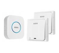 Eura-Tech Chill-out WDP-82H2 - Timbre inalámbrico sin batería para Exteriores (Resistente al Agua, Alcance de 100 m, 58 Tonos, 4 Niveles de Volumen), Dos transmisores