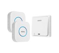 Eura-Tech Chill-out WDP-82H2 - Timbre inalámbrico sin batería para Exteriores (Resistente al Agua, Alcance de 100 m, 58 Tonos, 4 Niveles de Volumen), Dos receptores