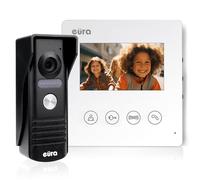 Eura VDP-52A3 ATIRA Videoportero Intercomunicador 4 Hilos, Monitor Color 4.3", 2 Entradas, Blanco, 1 Monitor