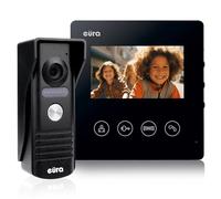 Eura VDP-52A3 ATIRA videoportero intercomunicador 4 Hilos, Monitor Color 4,3 Pulgadas, 2 entradas, Negro, 1 Monitor