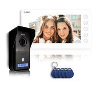 Eura VDP-76A3 Videoportero Intercomunicador de 4 Cables, Monitor a Color de 7", RFID, Almacenamiento de imágenes, 2 entradas, Blanco