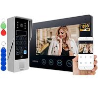Eura VDP-90A3 Delt Videoportero 4 Cables, Monitor Color 7", 2 Entradas, WiFi, Cifrado, Lector Proximidad, AHD, Tuya, Negro
