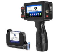 Eurannit Impresora de inyección de tinta portátil E16 con tinta de secado rápido ER520, boquilla de 0.5" para código de barras de fecha logotipo número de lote Imprimir en cartón Tela Madera Plástico