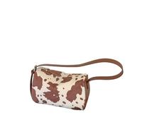 EURDFHY Bolso De Peluche Plush Bag Underarm Shoulder Patchwork Contrast Color Women Handbag Autumn Winter Small Square Purse(Brown)