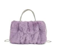 EURDFHY Bolso De Peluche Plush Bag Women Cloud Shaped Velvet Handbag Exquisite Soft Sparking Chain Crossbody Design Tote Bags(Purple)