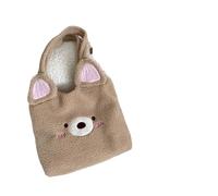EURDFHY Bolso De Peluche Plush Bag Women's Cartoon Shoulder Soft College Girls Book Tote Bags Lovely Female Shopper Handbags(Color 2)