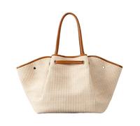 EURDFHY bolso paja Bolso de paja Fashion Dump Light Pu Leather Tote Nicho Diseñador Versátil Viajero