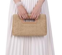 EURDFHY Bolsos de Paja Bolso de mano tejido paja for mujer, crochet, ratán, informal, for playa, fiesta, boda, noche, lujo, for verano(Beige)
