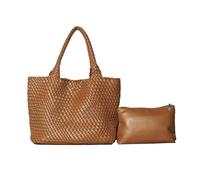 EURDFHY Bolsos de Paja Bolsos De Mano For Mujer, Diseñador, Tejidos A La Moda, Y Carteras Lujo Gran Capacidad, Hombro For Playa, Viajes, Etc(Brown)