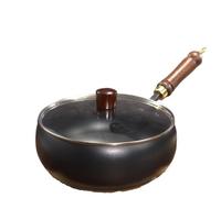 EURDFHY sarten wok Cacerola antiadherente gruesa sin revestimiento, olla for cocinar, sartén(With glass Lid)