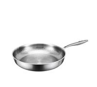 EURDFHY sarten wok Sartén de titanio puro 26/28/30 cm, antiadherente, sin revestimiento, con diseño escamas pescado y martillo, aleación(30CM)