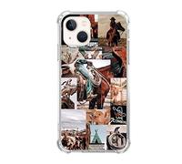 Eurdosmk Cowboy Cowgirl Riding Horse - Funda compatible con iPhone 13 Mini, funda estética hippie del salvaje oeste para iPhone 13 Mini para adolescentes, hombres y mujeres, funda de TPU para teléfono