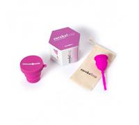 Eureka! Cup - Copa Menstrual Vaciable con Esterilizador Plegable | Silicona Médica Reutilizable | Alternativa Cómoda y Ecológica a Tampones | 3 Tallas (Mediana)