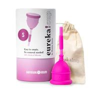 Eureka! Cup | Se Vacía sin Sacar de la Vagina | Copa Menstrual | Comodidad e Higiene fuera de casa | 100% Silicona Médica | Reutilizable y Fácil de Limpiar | Sistema patentado (S)