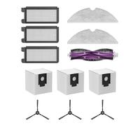Eureka E6 Plus Robot Aspirador Kit de recambio - 3 cepillos laterales, 2 mopas, 1 cepillos de rodillos, 3 filtros HEPA, 3 bolsas de polvo, juego completo de accesorios