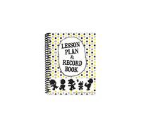 Eureka Peanuts Geomιtrico Regreso a la Escuela Suministros para el Aula Libro de Registro y Plan de Lecciones para Maestros 8.5'' x 11'' 40 Seman