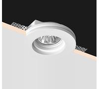 Eurekaled® - Portalámparas redondo de yeso cerámico empotrable para GU10 y MR16 de yeso cód. PF1233