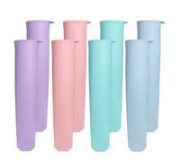 EUREKORA 8 moldes de helado de silicona reutilizables, molde de helado, bolsas de hielo con tapa, sin BPA, para aperitivos, helados de frutas saludables, helados de leche, bricolaje de verano