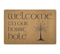 Eureya - Felpudo con texto en inglés «Welcome to Our Hobbit» (40 x 60 cm)