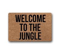 Eureya Felpudo interior / exterior, alfombrilla de goma para cocina, decoración del hogar, 40 x 60 cm, Welcome to the Jungle, 40x60cm