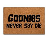 Eureya Goonies Never Say Die - Felpudo para interior o salón, cocina, alfombra de goma, 45 x 75 cm