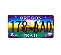 Eureya Placa de Metal hogar, cafetería, Bar, decoración de Pared, Coche, Coche, matrícula,Recuerdo,Oregon 178 AAD Trail,30X15cm