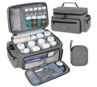 Eurhomewit Bolsa Médica, Bolsa de Primeros Auxilios Vacía, Bolsa de Emergencia Con Correa Para El Hombro, Bolsa Para Enfermeras y Médicos, Bolsa de Viaje Para Medicamentos (solo bolsa) (Gris)