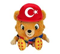 Euro 24 Albärt - Peluche de Pelo Largo con Gorro de Turquía, 35 cm
