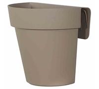 EURO 3 PLAST Maceta Up con Reserva, 25 cm, Color Pardo, Polipropileno