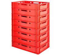 Euro Apilamiento de Plástico Caja Industrial Euro Caja Almacenamiento Eurobox E1 Kingpower, Número:8