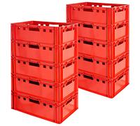 Euro Apilamiento de Plástico Caja Industrial Euro Caja Almacenamiento Eurobox E2 Kingpower, Número:10