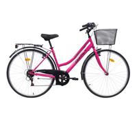 Euro-Bottari Bicicleta de Trekking TRK 28 "Pisa Cuadro Bajo Rosa | Rueda 28 Pulgadas, Cuadro Bajo, Color Rosa, Uso Trekking