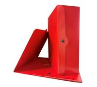 Euro-Cart Portadocumentos con botón bibrillante, lomo de 12 cm, paquete de 5 carpetas rígidas de cartón Presspan de 1,1 mm, archivador de fuelle con solapas y remaches Made in Italy