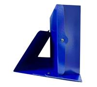 Euro-Cart Portadocumentos con botón bibrillante, lomo de 12 cm, paquete de 5 carpetas rígidas de cartón Presspan de 1,1 mm, archivador de fuelle con solapas y remaches Made in Italy