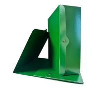 Euro-Cart Portadocumentos con botón bibrillante, lomo de 12 cm, paquete de 5 carpetas rígidas de cartón Presspan de 1,1 mm, archivador de fuelle con solapas y remaches Made in Italy