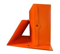 Euro-Cart Portadocumentos con botón bibrillante, lomo de 15 cm, paquete de 5 carpetas rígidas de cartón Presspan de 1,1 mm, archivador de fuelle con solapas y remaches Made in Italy