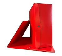 Euro-Cart Portadocumentos con botón bibrillante, lomo de 15 cm, paquete de 5 carpetas rígidas de cartón Presspan de 1,1 mm, archivador de fuelle con solapas y remaches Made in Italy