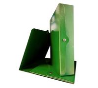 Euro-Cart Portadocumentos con botón bibrillante, lomo de 8 cm, paquete de 5 carpetas rígidas de cartón Presspan de 1,1 mm, archivador de fuelle con solapas y remaches Made in Italy