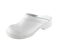 Euro-Dan - Zuecos de Piel para Hombre Blanco Weiß, Color Blanco, Talla 42 EU