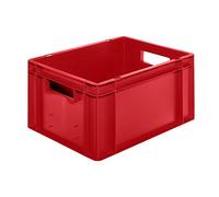 Euro de formato de contenedores apilables, paredes y suelo cerrado - Dimensiones: 400 x 300 x 210 mm - rojo, VE 5 STK - Euro Norma apilables Buzón Euro Norma apilable cajas Euro Norma de buzón de
