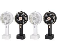 EURO MARKETING MANUFACTURING Fresh Breeze - Ventilador portátil Recargable con nebulizador, Colores Surtidos, Blanco o Negro, único (Paquete de 2)