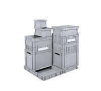 Euro-recipiente apilable, capacidad 13 l, L x A x H 400 x 300 x 145 mm, PP, gris