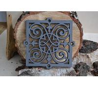 Euro SEZAM - Rejilla de Ventilación de Hierro Fundido, 20,50 x 1 x 20,50 cm, para Estufas de Azulejos, Madera y Chimeneas, Aire Caliente, para Horno