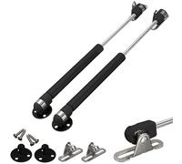 Euro Tische 2 o 4 muelles de gas para solapas, presión de gas hidráulica para muebles, amortiguador de gas para puertas y armarios con 100 Nm (fuerza de presión de 10 kg) (negro)