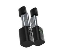 Euro TTLock Tuya APP huella dactilar o código contraseña tarjeta Digital RFID cilindro cerradura de puerta inteligente electrónica(Black ttlock)