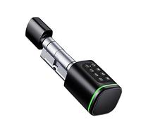 Euro Tuya Smart Lock Contraseña Tarjeta RFID TTlock Bluetooth Cylinder Lock APP Control remoto Llave de desbloqueo Cerradura electrónica digital (Ttlock Black, A 30 B 30)