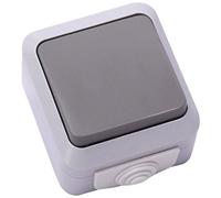 Eurobric2000 1121MAc-S200-P113 - Interruptor-conmutador estanco IP 54, para exteriores, serie MK, color gris