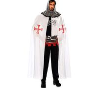 EUROCARNAVALES Capa de Templario Medieval Blanca para Hombre