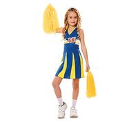 EUROCARNAVALES Disfraz de Animadora Azul y Amarilla para niña