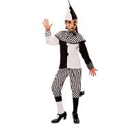 EUROCARNAVALES Disfraz de Arlequina Blanca y Negra para niña